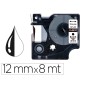 Cinta q-connect mk-221 blanco-negro 9mm longitud 8 m