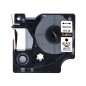 Cinta q-connect mk-221 blanco-negro 9mm longitud 8 m