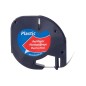 Cinta q-connect 12 mm x 4 m negro-rojo cosmico para maquina letratag Cinta q-connect 12 mm x 4 m negro-rojo cosmico para maquina letratag