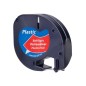 Cinta q-connect 12 mm x 4 m negro-rojo cosmico para maquina letratag Cinta q-connect 12 mm x 4 m negro-rojo cosmico para maquina letratag