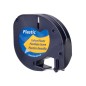 Cinta q-connect 12 mm x 4 m negro-hiperamarillo para maquina letratag
