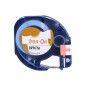 Cinta q-connect 12 mm x 2 m negro-blanco para ropa para maquina letratag