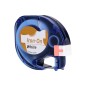 Cinta q-connect 12 mm x 2 m negro-blanco para ropa para maquina letratag