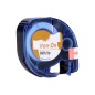 Cinta q-connect 12 mm x 2 m negro-blanco para ropa para maquina letratag