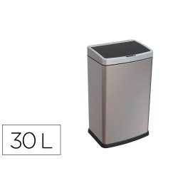 Papelera metalica q-connect con sensor automatico capacidad 30 litros 500x240x330 mm