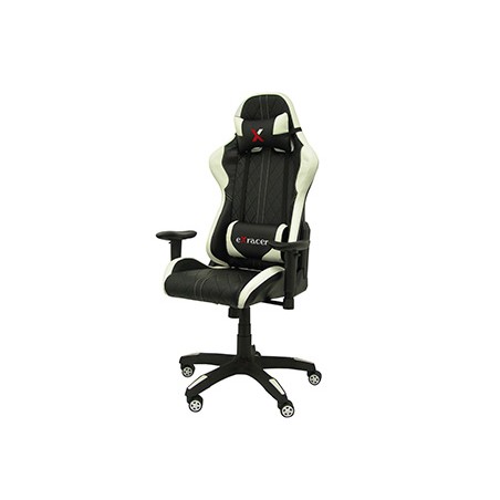 Silla pyc gaming chair giratoria similpiel regulable en altura negra 1200+80x670x670 mm