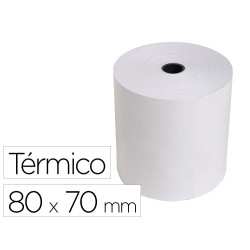 6 Unidades - Rollo sumadora exacompta termico 80 mm x 70 mm 55 g/m2 sin bisfenol a