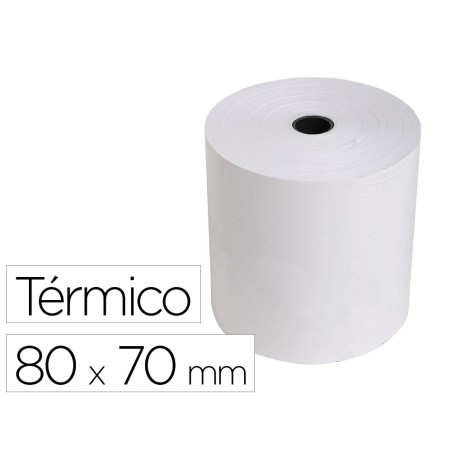 6 Unidades - Rollo sumadora exacompta termico 80 mm x 70 mm 55 g/m2 sin bisfenol a