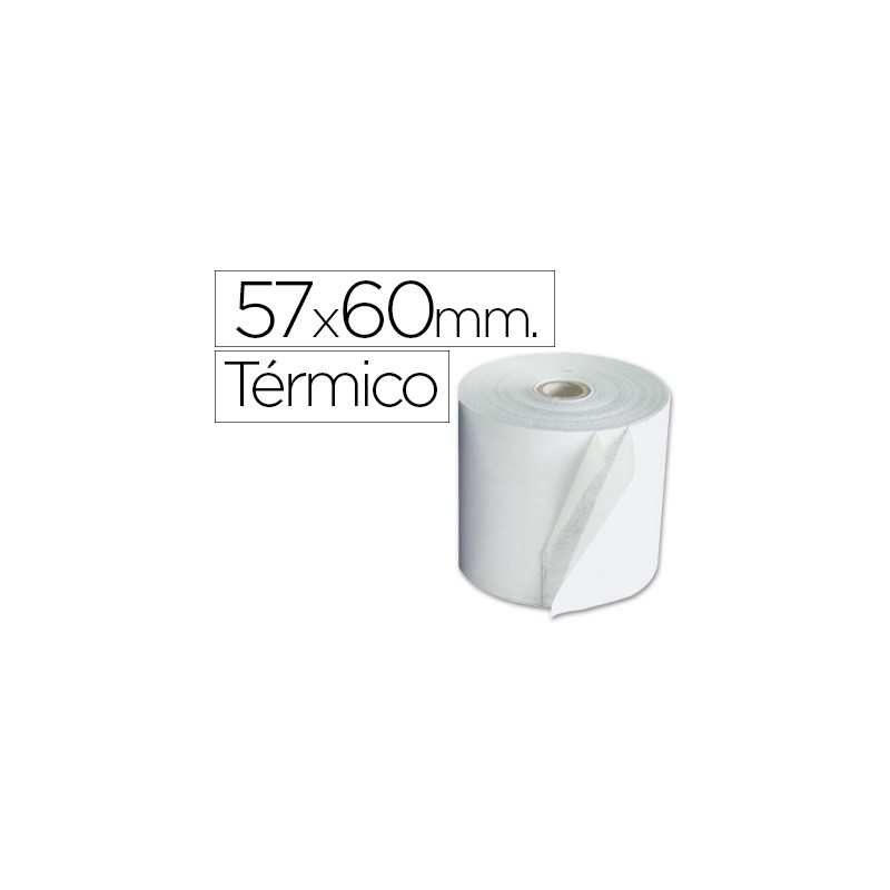10 Unidades - Rollo sumadora exacompta termico 57 mm x 60 mm 55 g/m2 sin bisfenol a