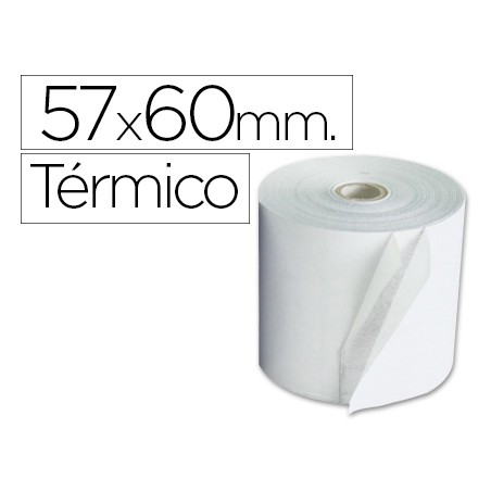 10 Unidades - Rollo sumadora exacompta termico 57 mm x 60 mm 55 g/m2 sin bisfenol a