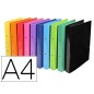 10 Unidades - Carpeta exacompta iderama 2 anillas 30 mm din a4 carton forrado pvc colores surtidos