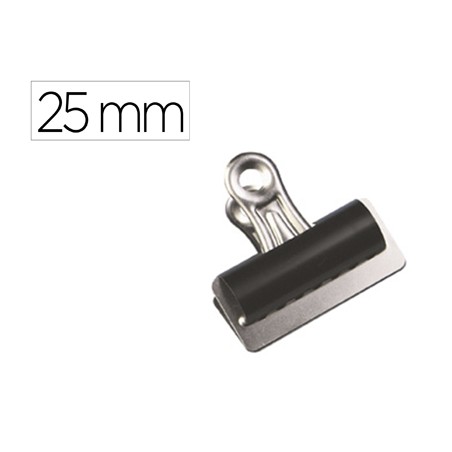 Pinza metalica q-connect pala fija 25 mm caja de 10 unidades
