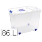 Contenedor plastico plasticforte 86 litros n 8 transparente con tapa 470x620x450 mm Contenedor plastico plasticforte 86 litros n 8 transparente con tapa 470x620x450 mm