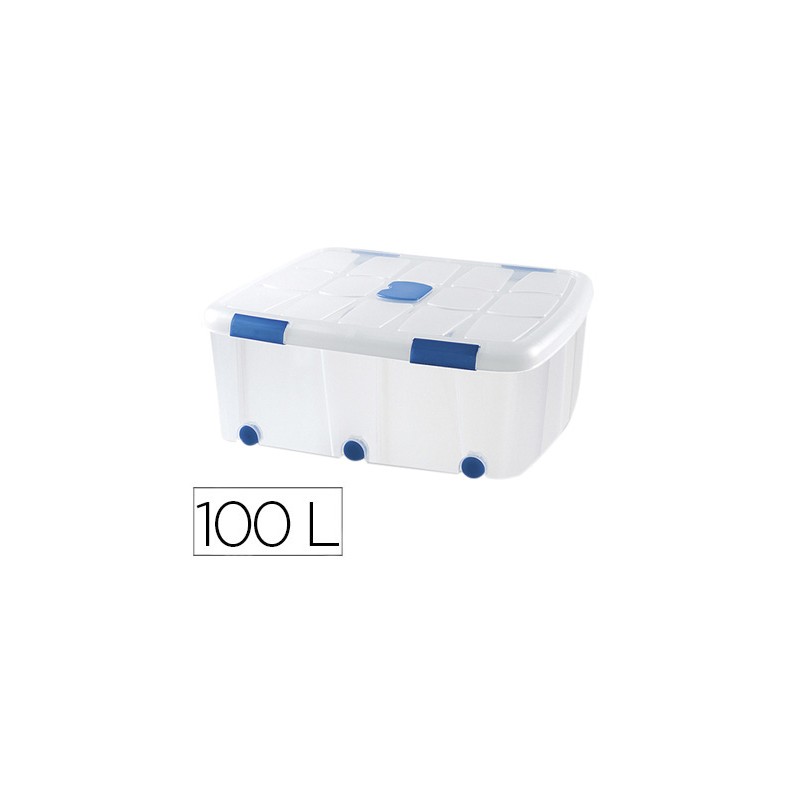 Contenedor plastico plasticforte 100 litros n 15 transparente con tapa 330x800x600 mm Contenedor plastico plasticforte 100 litros n 15 transparente con tapa 330x800x600 mm