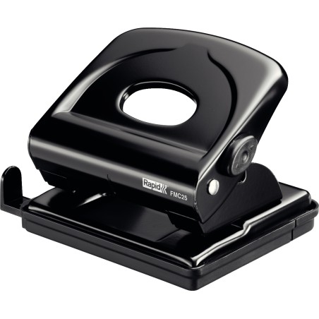 Taladrador rapid fmc25 metalico color negro capacidad 25 hojas