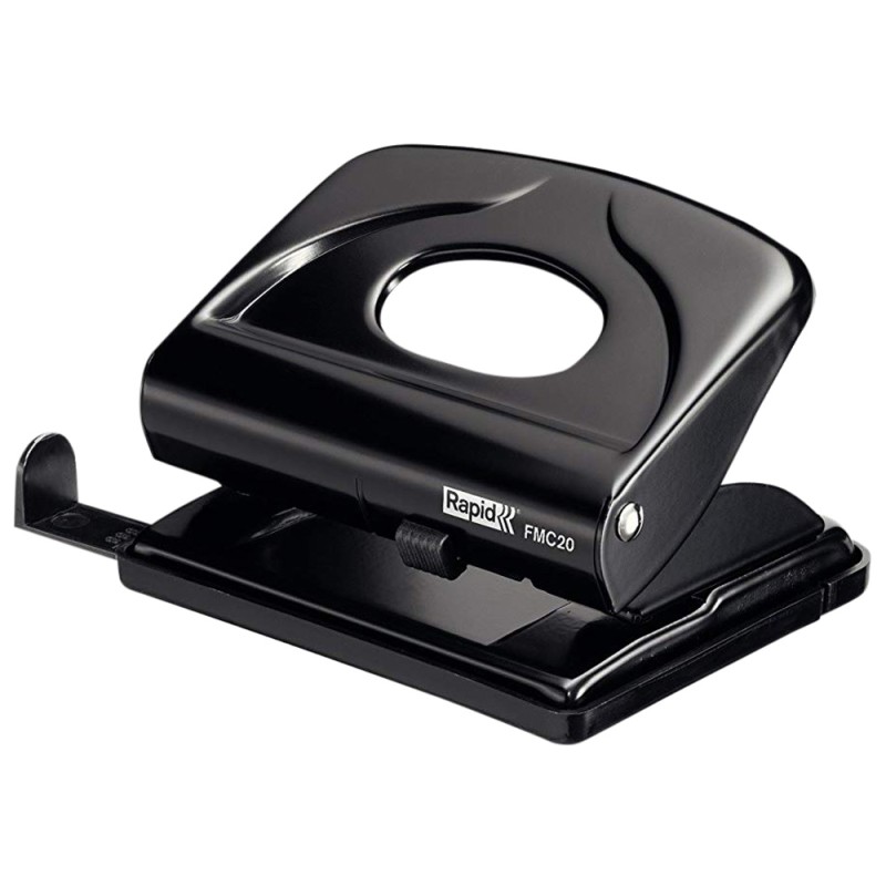 Taladrador rapid fmc20 metalico color negro capacidad 20 hojas Taladrador rapid fmc20 metalico color negro capacidad 20 hojas
