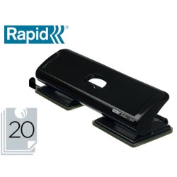 Taladrador rapid fashion fc20/4 metalico color negro 4 taladros capacidad 20 hojas