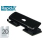 Taladrador rapid fashion fc20/4 metalico color negro 4 taladros capacidad 20 hojas