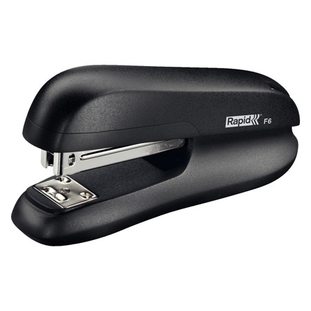 Grapadora rapid f6 plastico abs color negro capacidad 20 hojas usa grapas 24/6 y 26/6