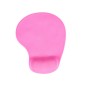 Alfombrilla para raton q-connect reposamuñecas de gel color rosa 190x230x20 mm