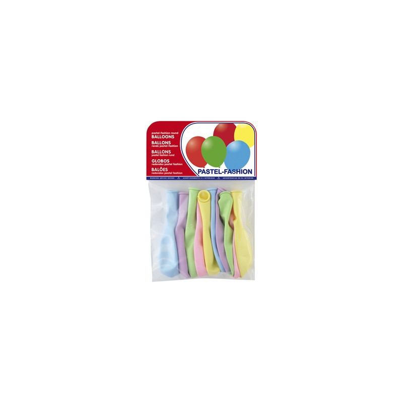 Globo 100% latex biodegradable pastel claro bolsa de 10 unidades colores surtidos Globo 100% latex biodegradable pastel claro bolsa de 10 unidades colores surtidos