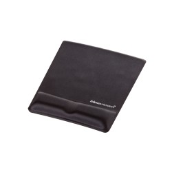 Alfombrilla para raton fellowes canal health-v negra con reposamuñecas de gel 222x209,6x251 mm