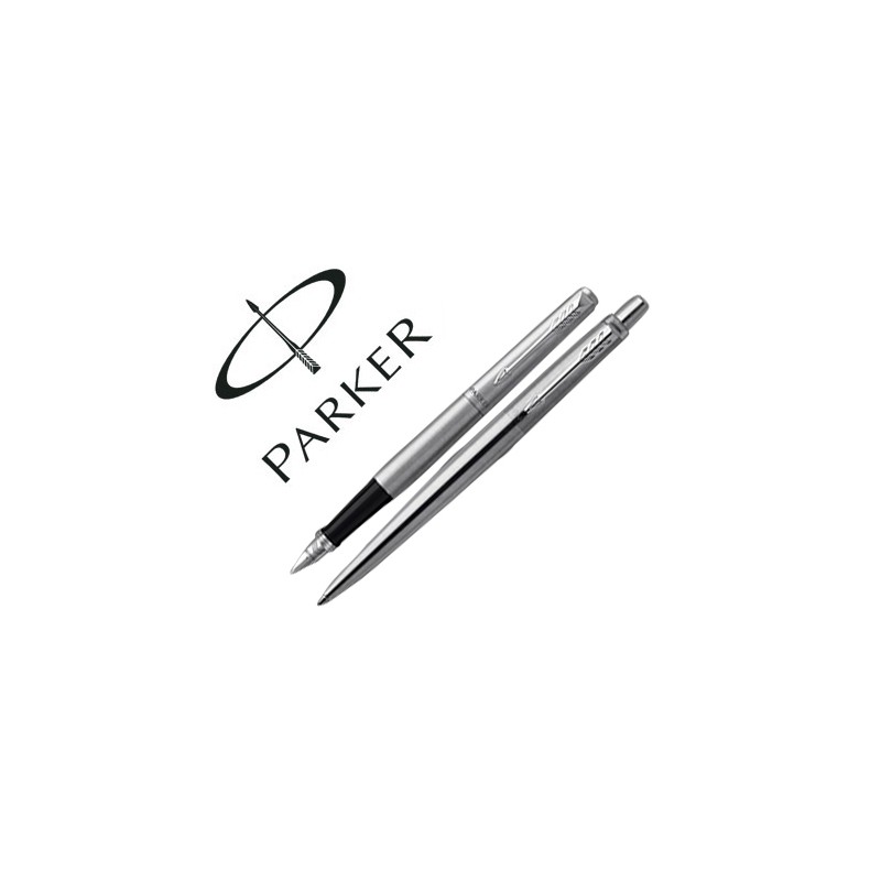 Juego parker duo jotter acero ct boligrafo + pluma Juego parker duo jotter acero ct boligrafo + pluma