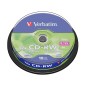 Cd-rw verbatim serl capacidad 700mb velocidad 12x 80 min tarrina de 10 unidades