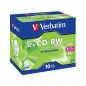 Cd-rw verbatim serl capacidad 700mb velocidad 12x 80 min pack de 10 unidades