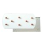 Perchero sie pared blanco 8 colgadores madera haya 350x770 mm