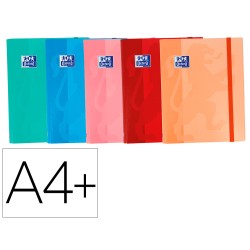 10 Unidades - Carpeta de gomas oxford school din a4+ con solapas tapa extradura colores tendencias surtido