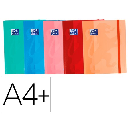 10 Unidades - Carpeta de gomas oxford school din a4+ con solapas tapa extradura colores tendencias surtido