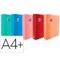 10 Unidades - Carpeta de anillas oxford school din a4+ tapa extradura 4 anillas 40 mm colores tendencias surtidos surtidos