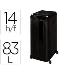 Destructora de documentos fellowes automax 600m capacidad de hojas 600 seguridad p5 clips y tarjetas