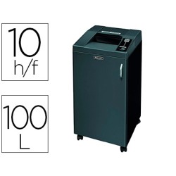 Destructora de documentos fellowes 3250mc capacidad de corte 10 hojas seguridad p6 papelera 100 l