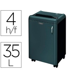 Destructora de documentos fellowes 1050hs capacidad de corte 4 hojas seguridad p7 papelera 35 l