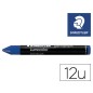 Cera staedtler para marcar azul lumocolor permanente omnigraph 236 caja de 12 unidades