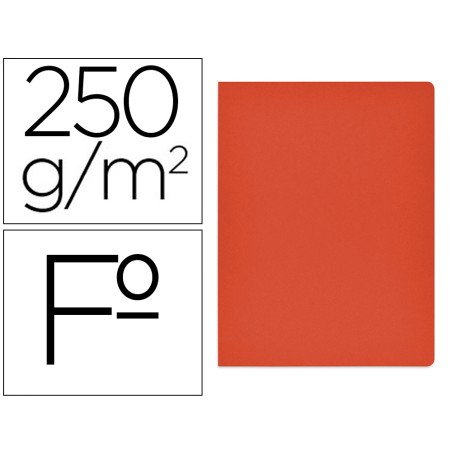 50 Unidades - Subcarpeta cartulina gio simple intenso folio rojo 230g/m2