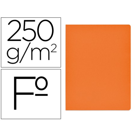 50 Unidades - Subcarpeta cartulina gio simple intenso folio naranja 230g/m2