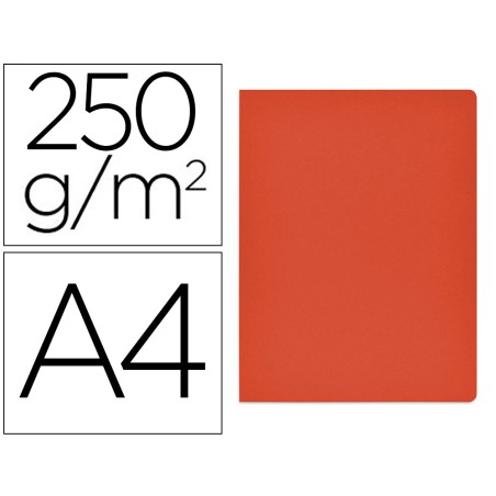 50 Unidades - Subcarpeta cartulina gio simple intenso din a4 rojo 230g/m2