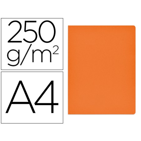 50 Unidades - Subcarpeta cartulina gio simple intenso din a4 naranja 230g/m2