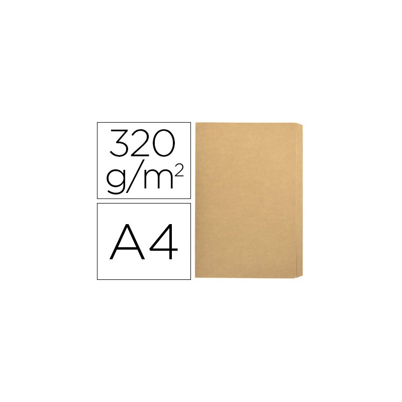 25 Unidades - Subcarpeta cartulina gio folio pocket bolsa con solapa intenso kraft bicolor 240g/m2