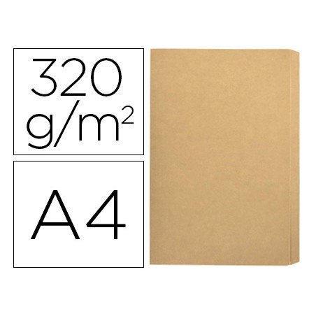 25 Unidades - Subcarpeta cartulina gio folio pocket bolsa con solapa intenso kraft bicolor 240g/m2