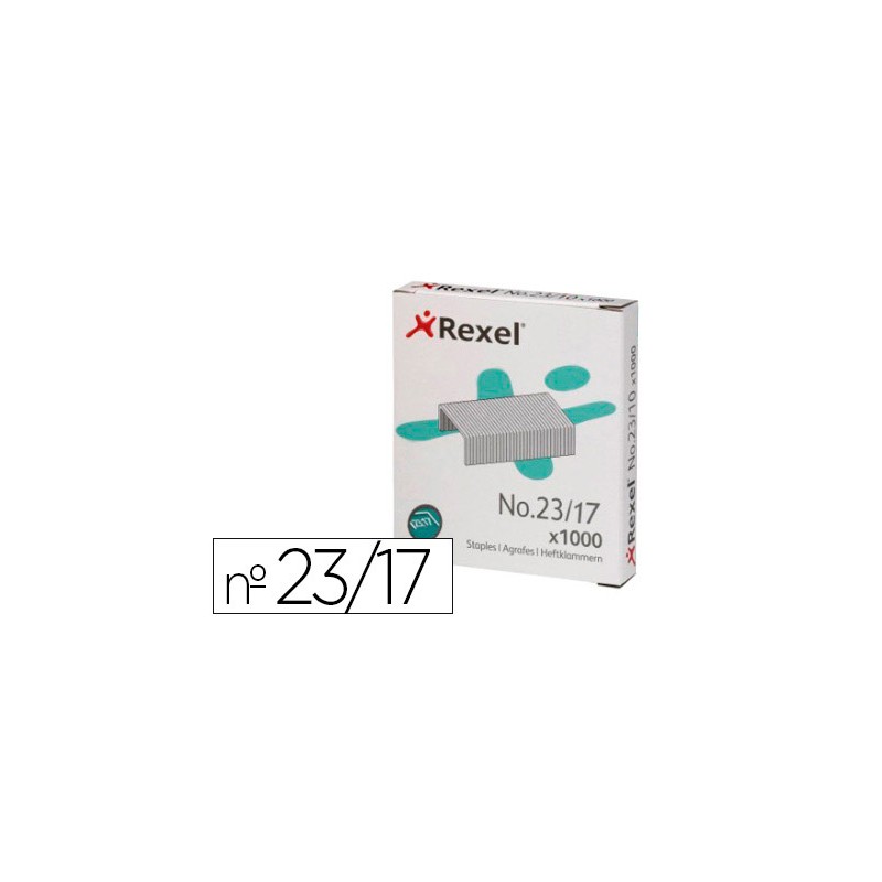 Grapas rexel 23/17 acero caja 1000 unidades Grapas rexel 23/17 acero caja 1000 unidades