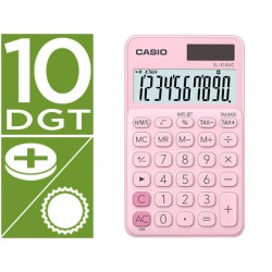 Calculadora casio sl-310uc-pk bolsillo 10 digitos tax +/- tecla doble cero color rosa