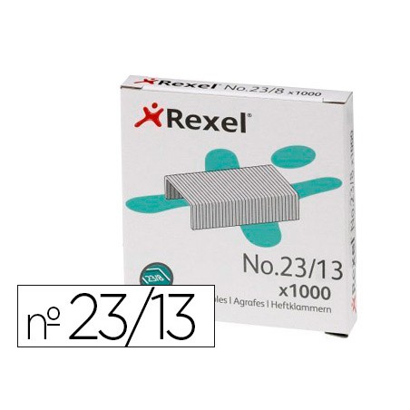 Grapas rexel 23/13 acero caja 1000 unidades
