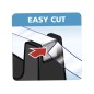 Portarrollo sobremesa tesa plastico easy cut curve negro para cinta de 33 m x19 mm + 1 cinta tesafilm transparente