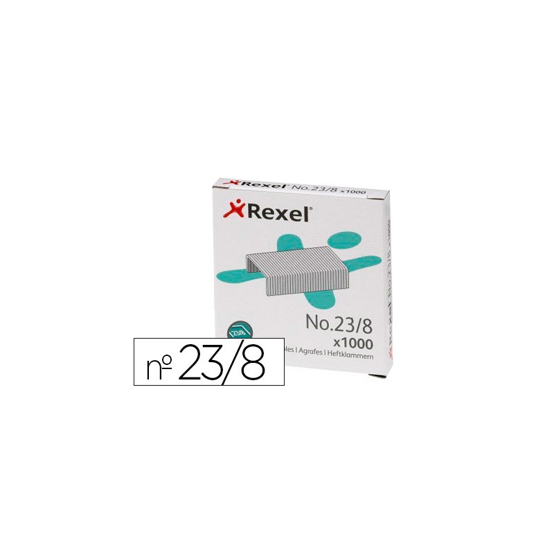 Grapas rexel 23/8 acero caja de 1000 unidades Grapas rexel 23/8 acero caja de 1000 unidades