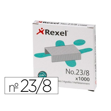 Grapas rexel 23/8 acero caja de 1000 unidades