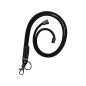 Cordon colgante para identific ador djois textil con llave ro y mosqueton 43 cm negro pack de 10 unidades